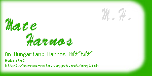 mate harnos business card